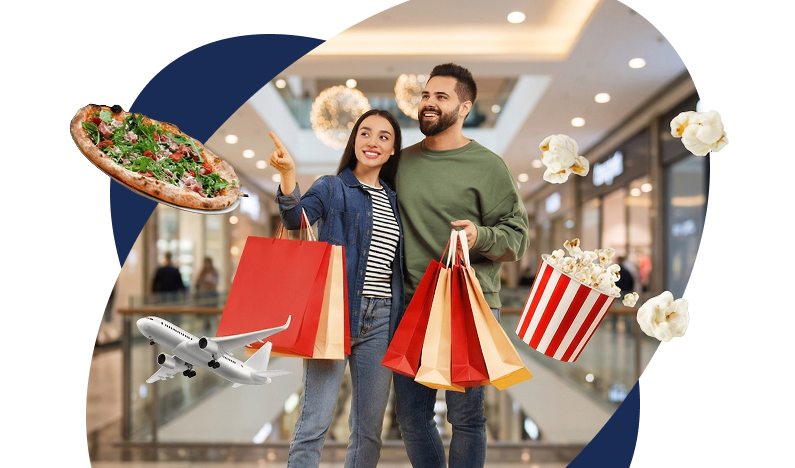 Familia disfrutando de compras y beneficios con Banesco