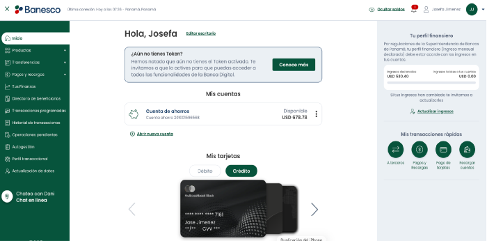En el menú lateral, selecciona Actualización de datos.